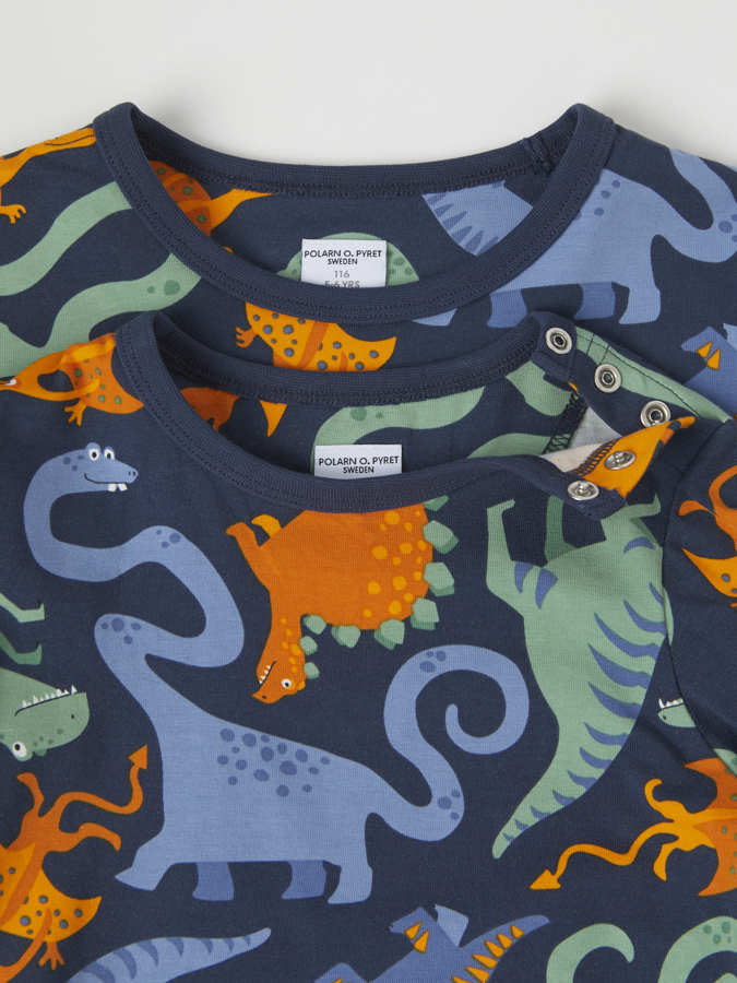 Pitkähihainen t-paita dinosauruskuviolla