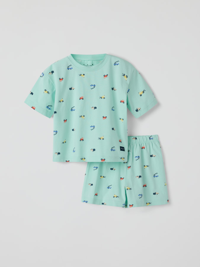 Lyhythihainen pyjama autot Lyhythihainen pyjama autot
